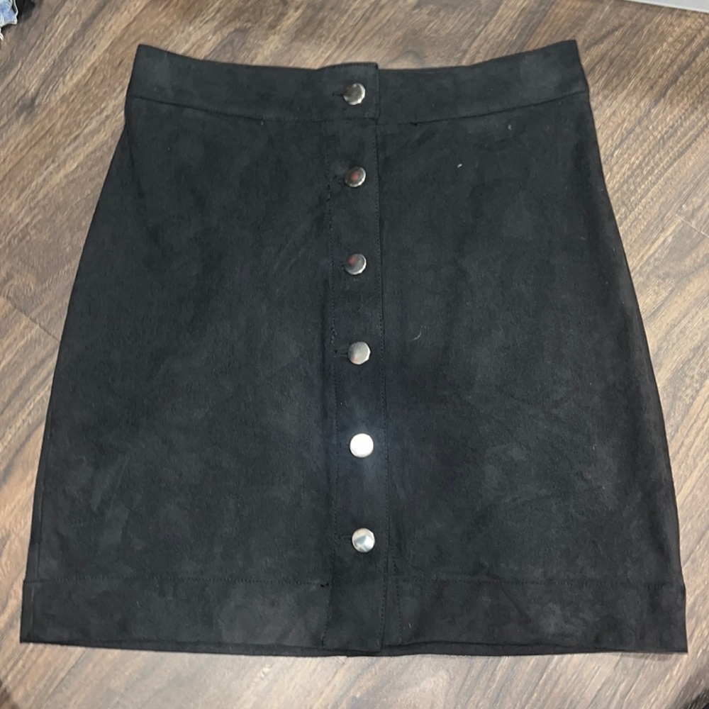 Suede skirt